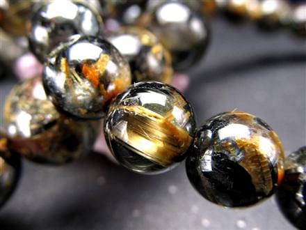 ◇ヘマタイト多めタイプ◇迫力満点鉄雷神ルチル◇繊細＆タイチンMIX