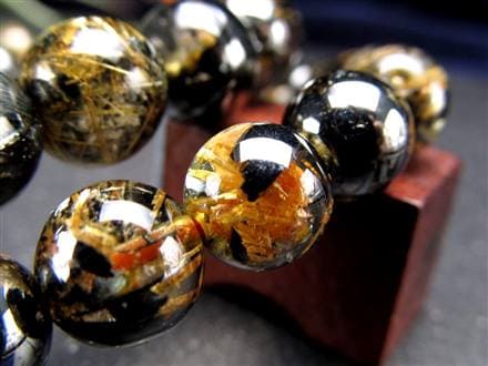 ◇ヘマタイト多めタイプ◇迫力満点鉄雷神ルチル◇繊細＆タイチンMIX