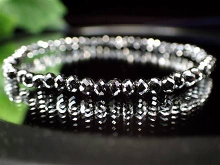 【希少宝石/最強品質】ブラック×ブルーダイヤモンド＊K18＊　天然石ブレスレット 0000000257302_VNhi4Ww.jpg