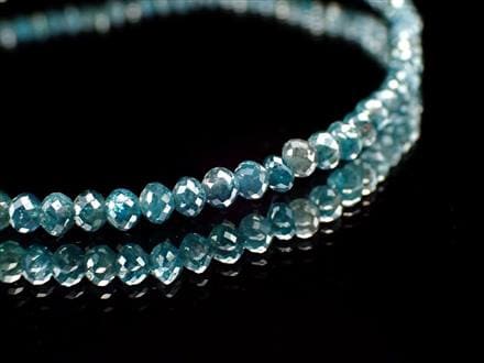 【Kayaページ】14Kgf❩ 大粒グレーダイヤ×ブルーダイヤのブレス 希少ブルーダイヤモンド原石 宝石質SV925サージカルステンレス