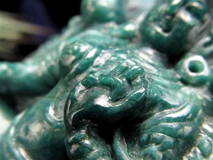 ☆神秘的な深緑色☆慈愛と癒しのエネルギーを象徴する緑多羅菩薩☆細部