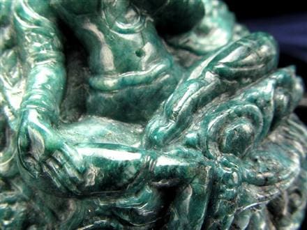 ☆神秘的な深緑色☆慈愛と癒しのエネルギーを象徴する緑多羅菩薩☆細部