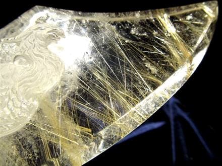 ⭐︎【極上品】ゴールド ルチル クオーツ 置物 61mm ⭐︎【天然】ゴールド ルチル クオーツ 置物 90mm