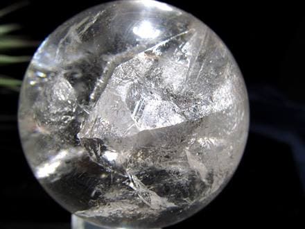 【虹入り】ガーデンクォーツ スフィア レア☆】虹入り☆千層ガーデンクォーツスフィア（丸玉）☆44mm