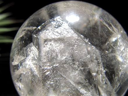 虹入りガーデンクォーツ ガーデン水晶 スフィア 丸玉 鑑賞石