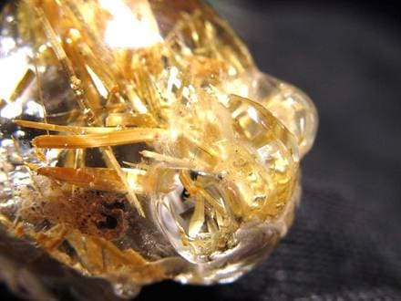 ◇究極の煌き◇細部まで彫り込んだ極上金針水晶彫刻置物◇財運を高める