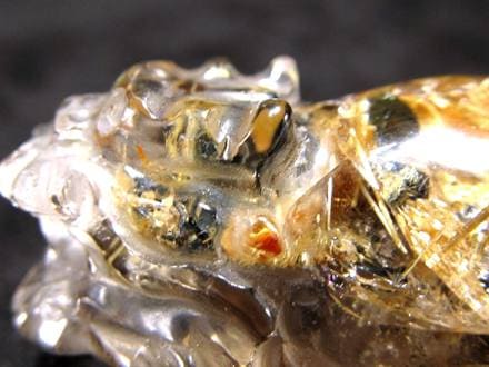 ◇究極の煌き◇細部まで彫り込んだ極上金針水晶彫刻置物◇財運を高める