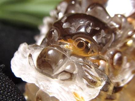 ◇究極の煌き◇細部まで彫り込んだ極上金針水晶彫刻置物◇財運を高める