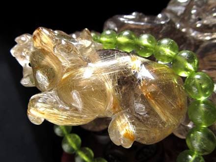 おまとめ専用です♡新作 ゴールドルチル貔貅 レモンクオーツ ◇限定入荷！◇極上彫刻貔貅！◇金運・仕事運・勝負運を象徴する