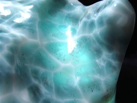 天然石☆ラリマー原石①４０mm×２９ｍｍ☆濃いブルーの海のように美しい模様！！ 天然石☆ラリマー原石①40mm×29mm☆濃いブルーの海のよう