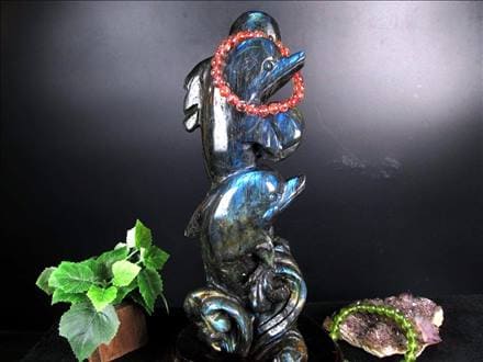 大感謝奉仕品】◇縁起物！幸運を呼ぶイルカモチーフ◇願望成就・幸福の