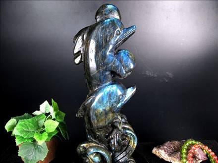 大感謝奉仕品】◇縁起物！幸運を呼ぶイルカモチーフ◇願望成就・幸福の