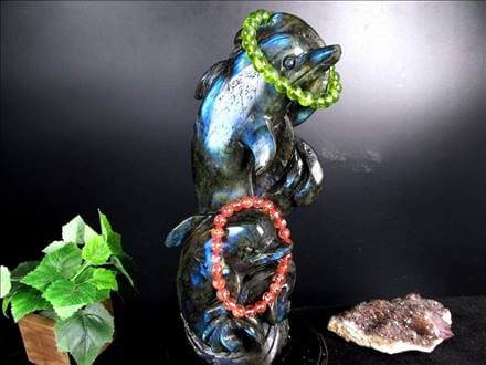 大感謝奉仕品】◇縁起物！幸運を呼ぶイルカモチーフ◇願望成就・幸福の