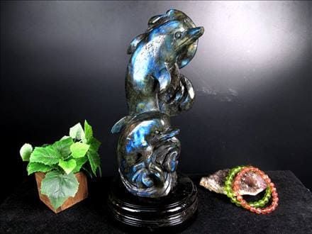 大感謝奉仕品】◇縁起物！幸運を呼ぶイルカモチーフ◇願望成就・幸福の