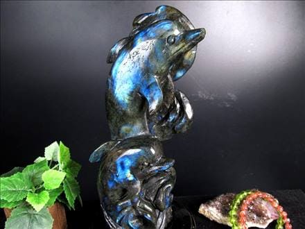 大感謝奉仕品】◇縁起物！幸運を呼ぶイルカモチーフ◇願望成就・幸福の