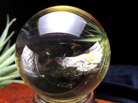 ☆澄み渡る黄金の輝き☆超希少！エンジェルラダー効果☆虹入り！☆金運