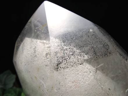 天然石 ホワイトファントム クォーツ 雪山キレイ(ꈍᵕꈍ)⭐️ポイント 虹 ☆幻想的な存在感！雪山ファントム☆BIGサイズ☆キラキラヘマタイト