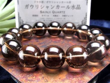 天然石 ガウリシャンカール スモーキークォーツ 龍彫り水晶 ブレスレット 運気UP！昇り龍彫り水晶 × スモーキークォーツ × オニキス