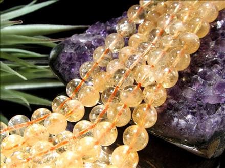 ☆一連☆お値打ち品！☆11月の誕生石☆AA☆レインボーシトリン【黄水晶