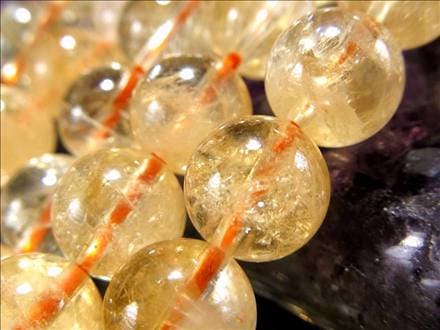 ☆一連☆お値打ち品！☆11月の誕生石☆AA☆レインボーシトリン【黄水晶