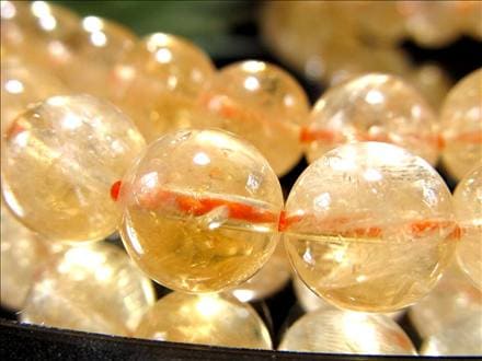 ☆一連☆お値打ち品！☆11月の誕生石☆AA☆レインボーシトリン【黄水晶
