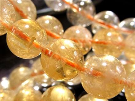 ☆一連☆お値打ち品！☆11月の誕生石☆AA☆レインボーシトリン【黄水晶