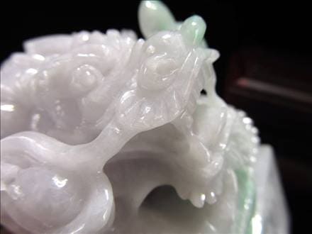 難あり品〉翡翠中国美術彫刻 龍船 （バイヤー厳選!!】◇高品質