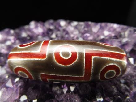 黒鳶赤紋九眼天珠&黒ガーデンブレス ◇流通量が少ない激レア品！◇黒鳶赤紋（くろとびせきもん）天珠