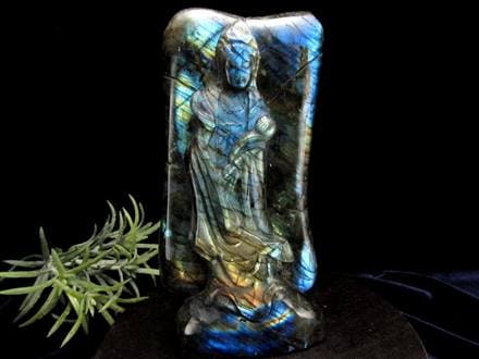 ◇職人による繊細彫刻◇極上シラー◇優雅な観音様◇無病息災・除災招福  