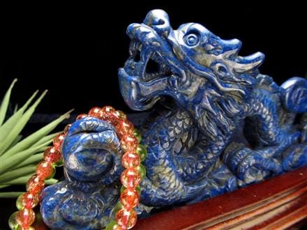 希少！天然石ラピスラズリ　青龍の置物(台座付) 大人気！龍の置物 龍・置物No．07（ラピスラズリ） – 天然石の店 ふうちゃん