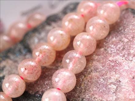 ☆一連☆純国産！☆薔薇輝石と水晶の混合石☆最愛のパートナーを  