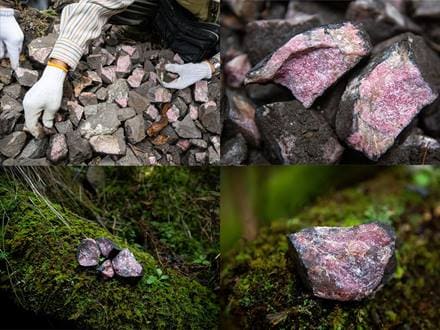 ☆一連☆純国産！☆薔薇輝石と水晶の混合石☆最愛のパートナーを  