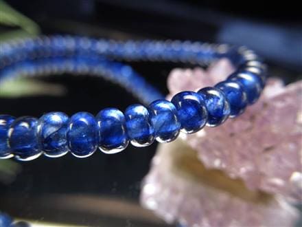 サファイア①ボタンブレスレット サファイアボタンカットブレスレット 4×8mm 230 | iichi 日々の