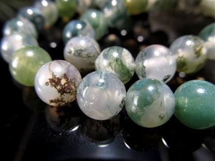 ☆一連☆モスアゲート【苔瑪瑙】☆【ブラジル産】