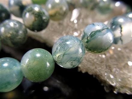 ☆一連☆モスアゲート【苔瑪瑙】☆【ブラジル産】