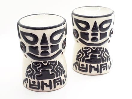 ホワイト】民族マスクモチーフ エッセンシャルオイルバーナー アロマ