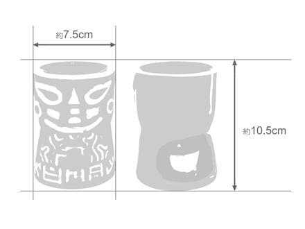 ブラック】民族マスクモチーフ エッセンシャルオイルバーナー アロマ