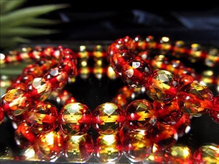 ◇まるで切子のようなデザイン◇ツートンカラーカットタイプ◇イエロー