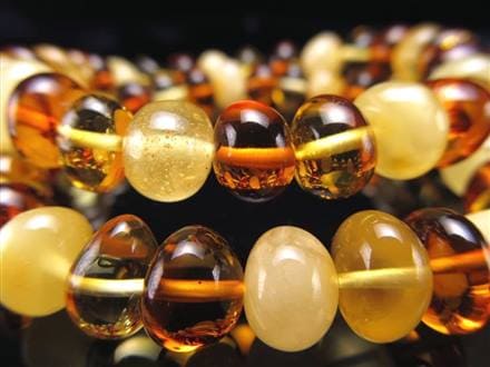 新作☆天然本翡翠 色が極めて金紅カラー翡翠&天然琥珀血珀ビーズ