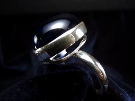 リトアニア産 琥珀くり抜きリング （GS-Ring-13 天然石 くりぬき