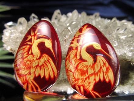 ☆職人が創り出す芸術作品☆極上天然アンバー使用☆インタリオ(沈み