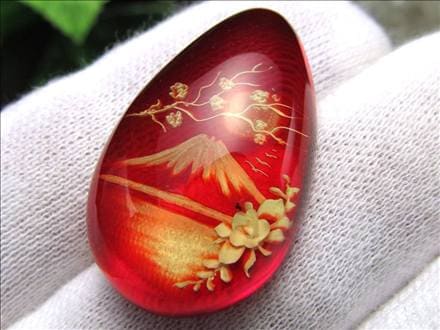 ☆職人が創り出す芸術作品☆極上天然アンバー使用☆インタリオ(沈み