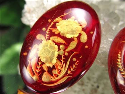 ☆職人が創り出す芸術作品☆極上天然アンバー使用☆健康と長寿の象徴