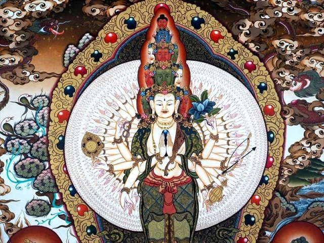 ◇貴重な本物・曼荼羅（マンダラ）◇手書きの精密画◇1点物