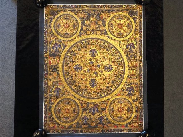 ◇貴重な本物・曼荼羅（マンダラ）◇手書きの精密画◇1点物