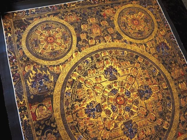 ◇貴重な本物・曼荼羅（マンダラ）◇手書きの精密画◇1点物◇チベット