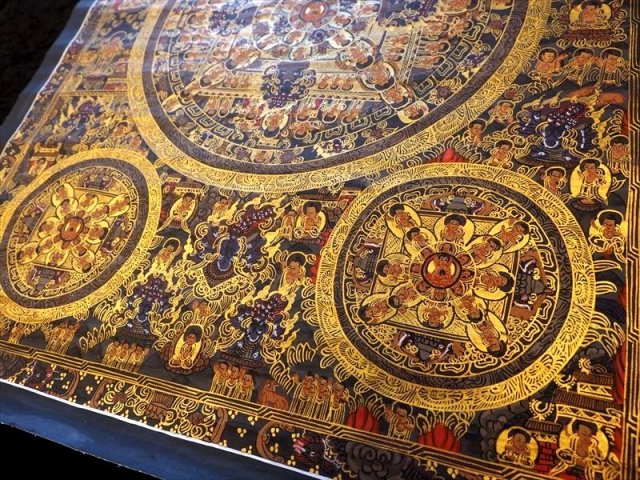 ◇貴重な本物・曼荼羅（マンダラ）◇手書きの精密画◇1点物◇チベット