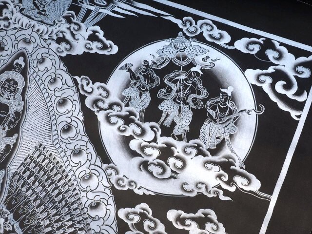 気まぐれ価格！曼陀羅　仏画　仏教美術　レア物 ◇貴重な本物・曼荼羅（マンダラ）◇手書きの精密画◇1点物