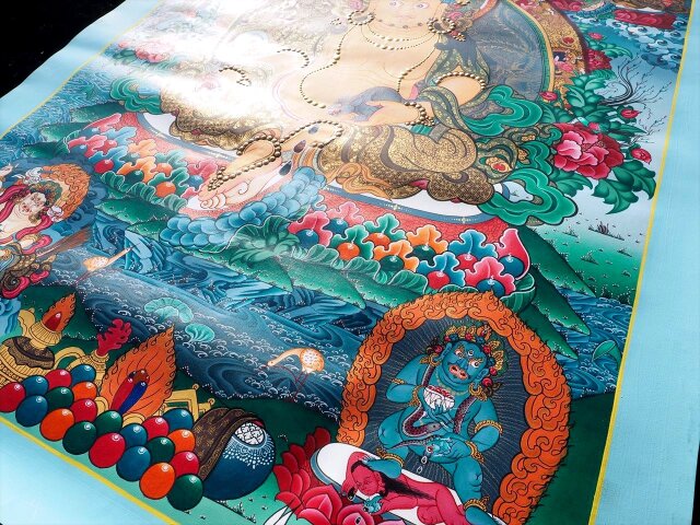 ◇現地より直送！職人による肉筆◇貴重な本物・曼荼羅（マンダラ