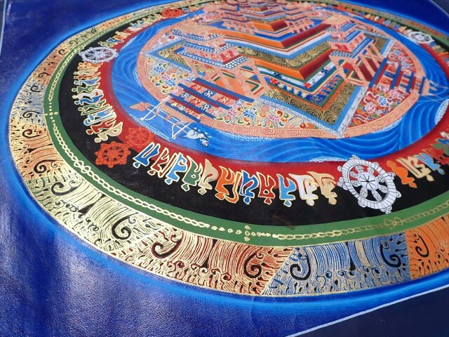 ◇現地より直送！僧侶・タンカ絵師による肉筆◇貴重な本物・曼荼羅